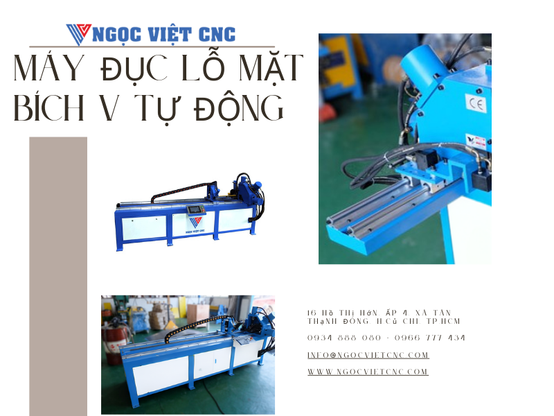 Máy đục lỗ mặt bích V tự động - Công cụ tối ưu cho việc đục lỗ mặt bích